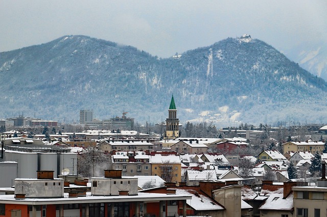 Lublaň v zimě